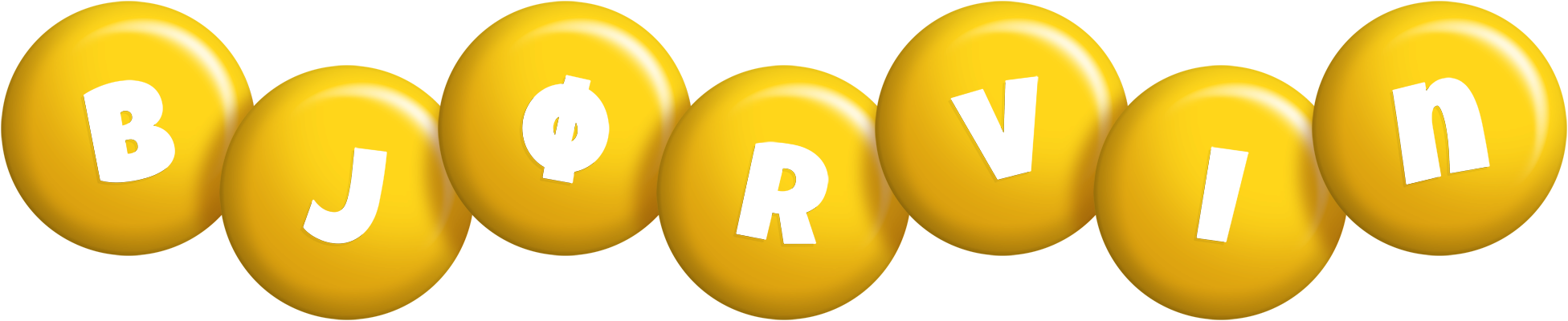 Bjørvin candy-yellow logo