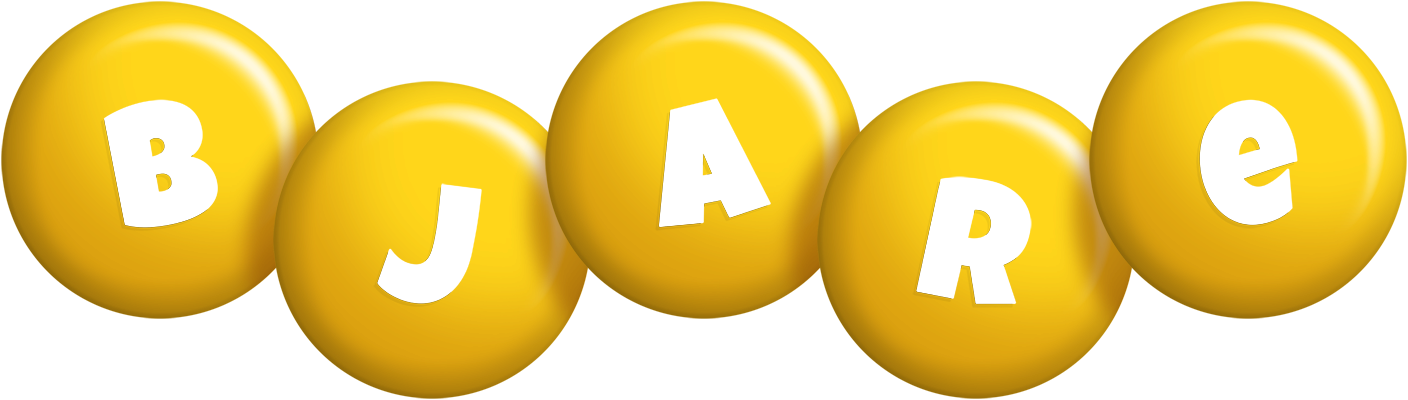 Bjare candy-yellow logo