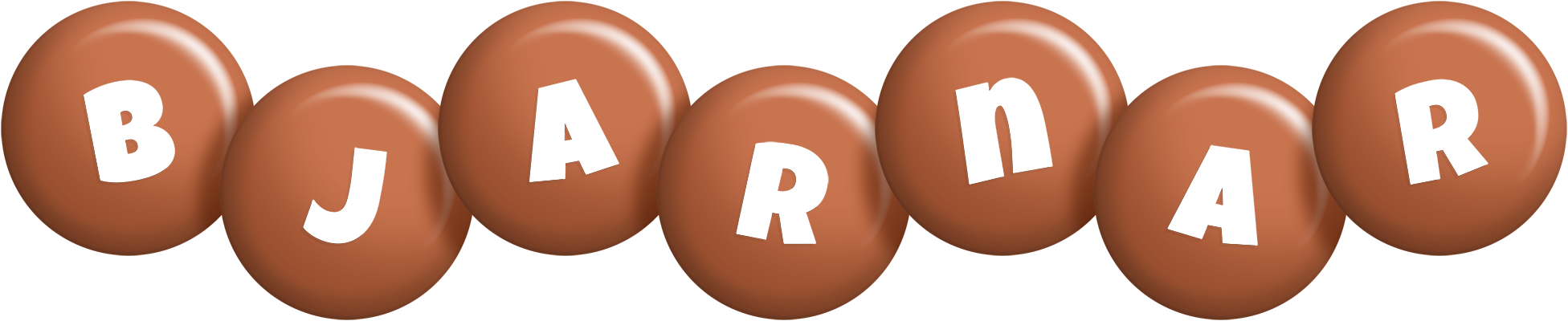 Bjarnar candy-brown logo