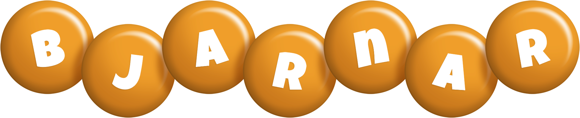 Bjarnar candy-orange logo