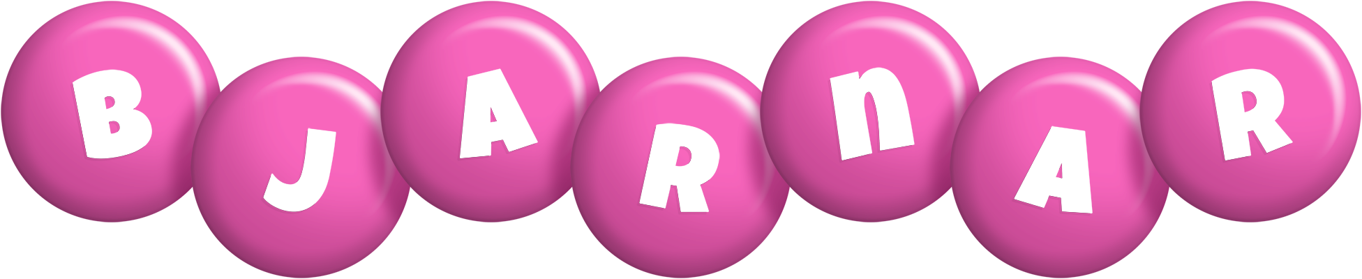 Bjarnar candy-pink logo