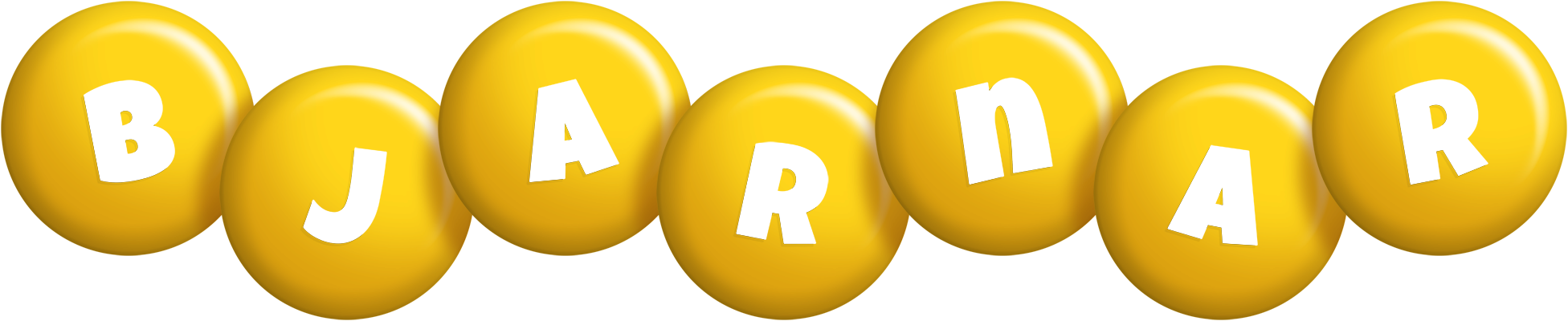 Bjarnar candy-yellow logo