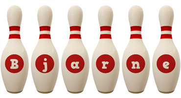 Bjarne bowling-pin logo