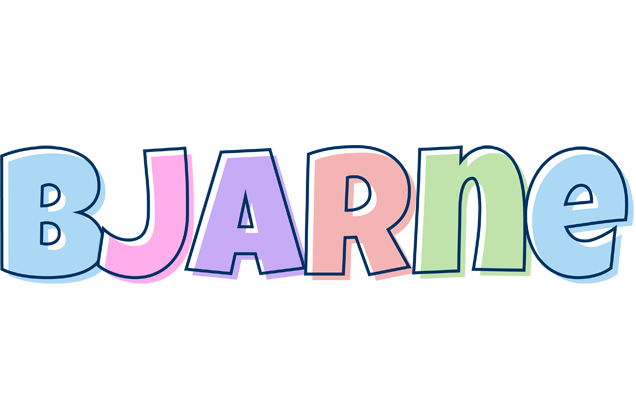 Bjarne pastel logo