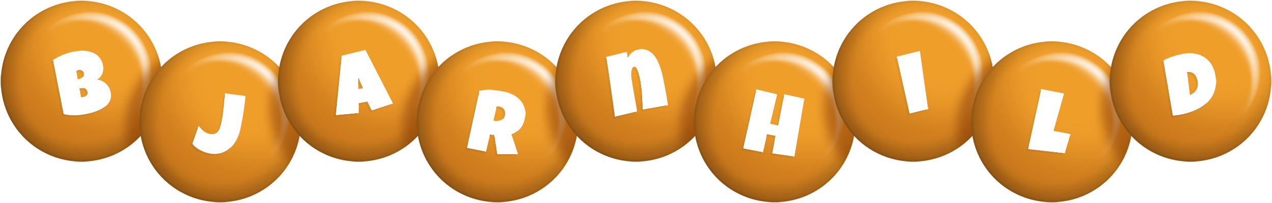 Bjarnhild candy-orange logo