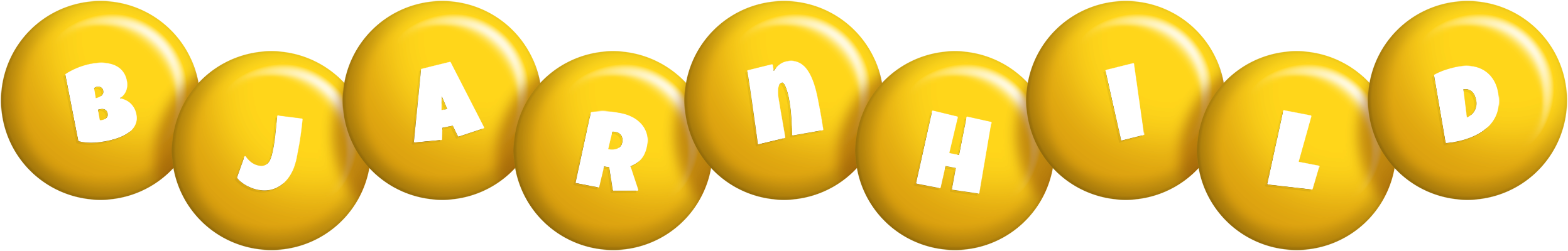 Bjarnhild candy-yellow logo