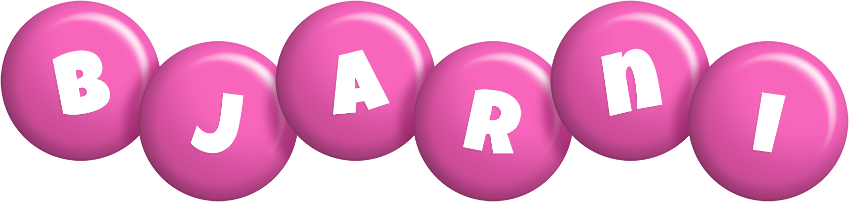 Bjarni candy-pink logo
