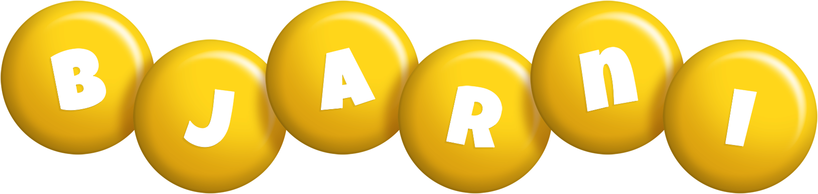 Bjarni candy-yellow logo