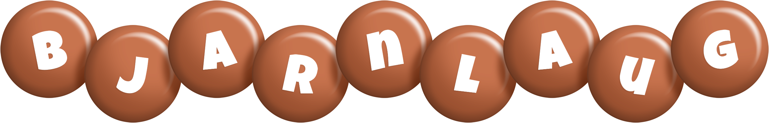 Bjarnlaug candy-brown logo