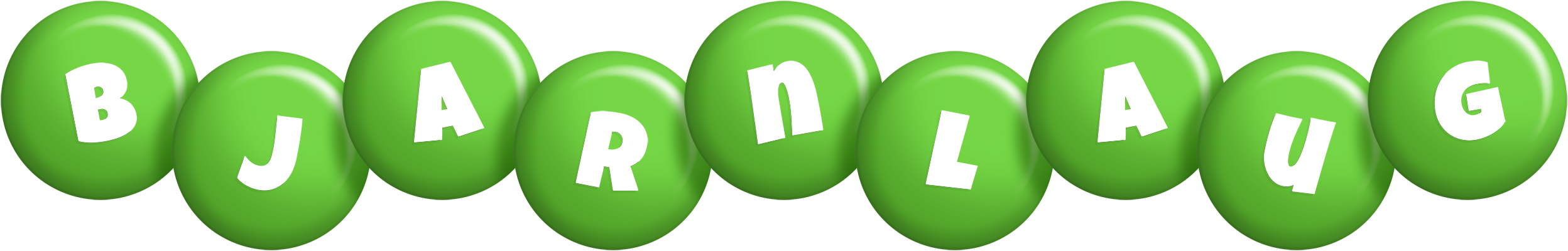 Bjarnlaug candy-green logo
