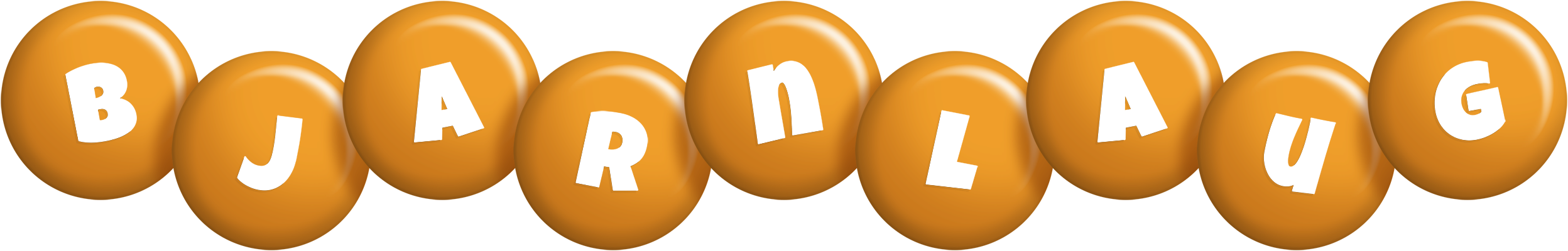 Bjarnlaug candy-orange logo