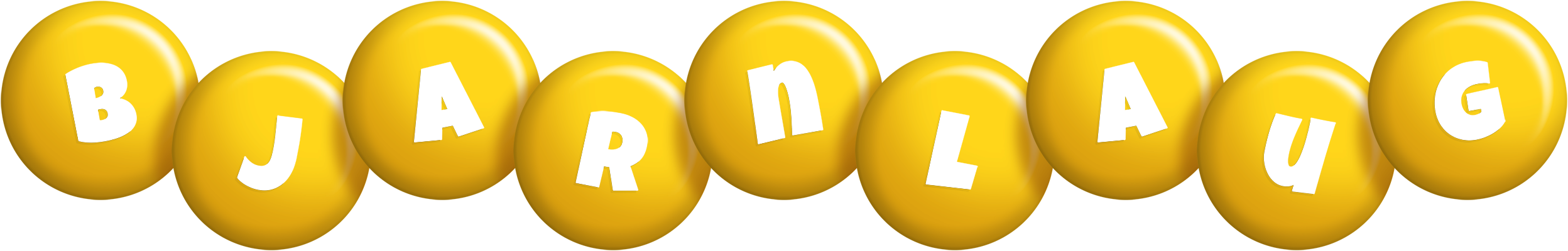 Bjarnlaug candy-yellow logo
