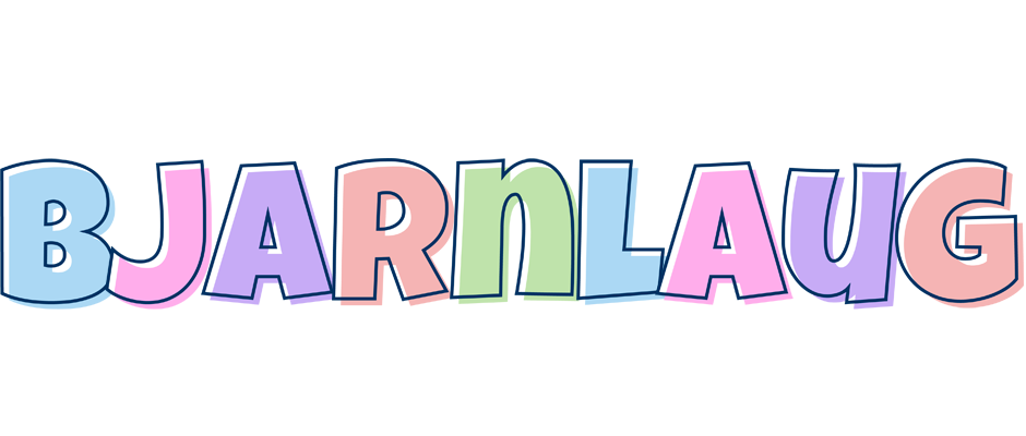 Bjarnlaug pastel logo