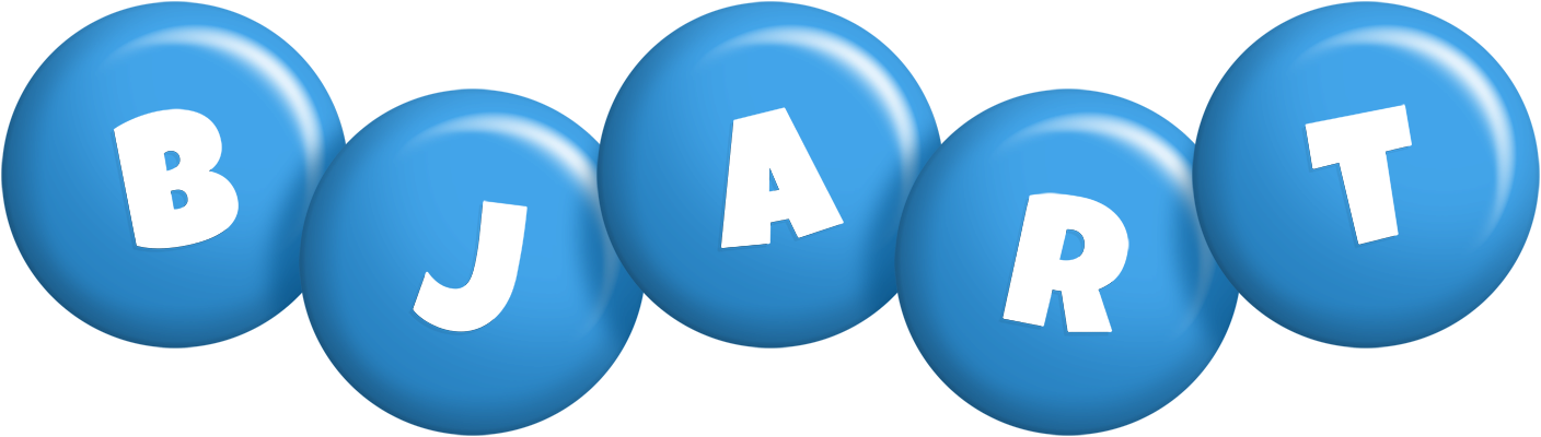 Bjart candy-blue logo