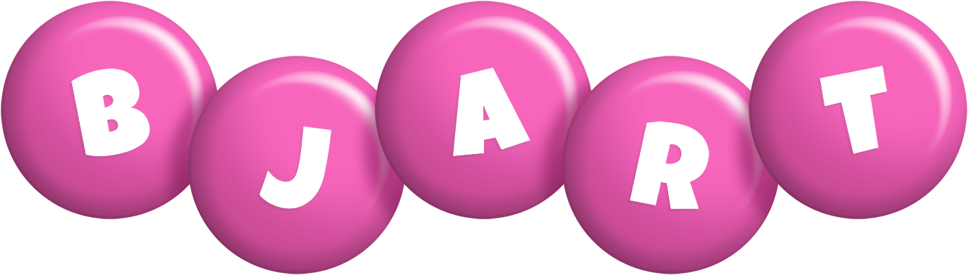 Bjart candy-pink logo