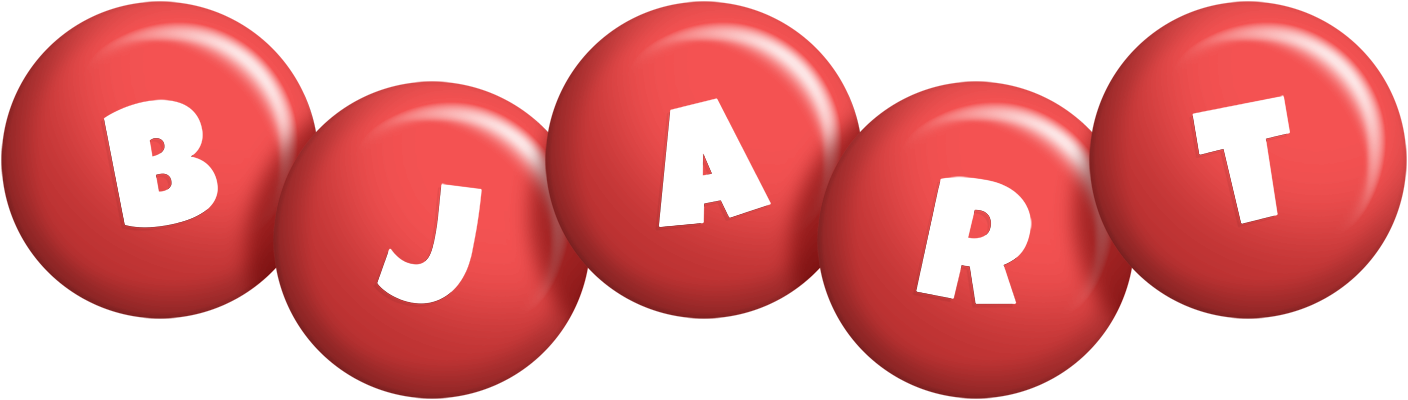 Bjart candy-red logo