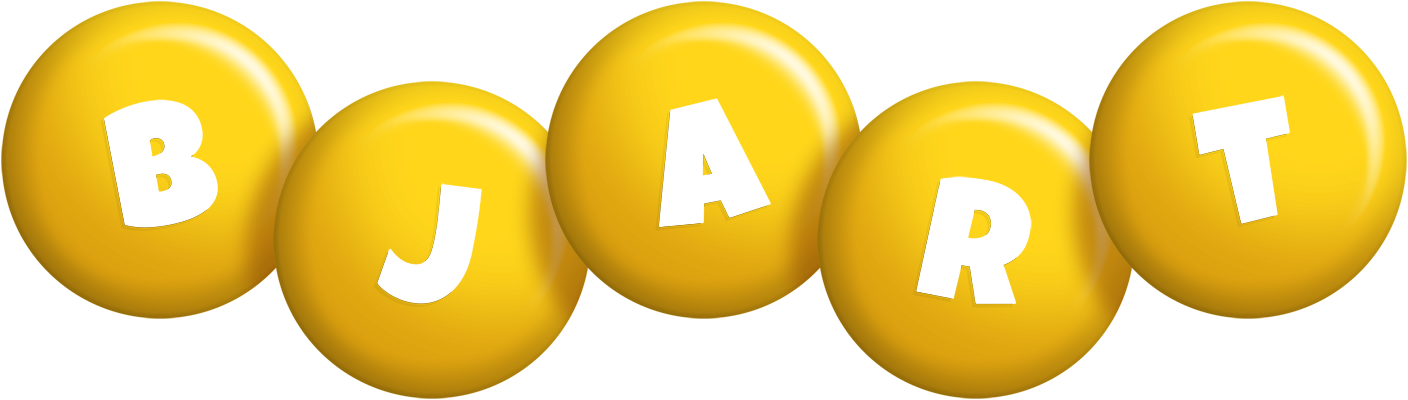 Bjart candy-yellow logo