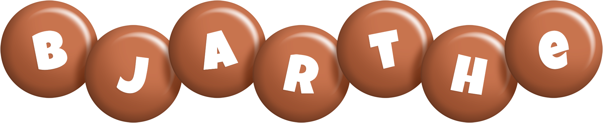 Bjarthe candy-brown logo
