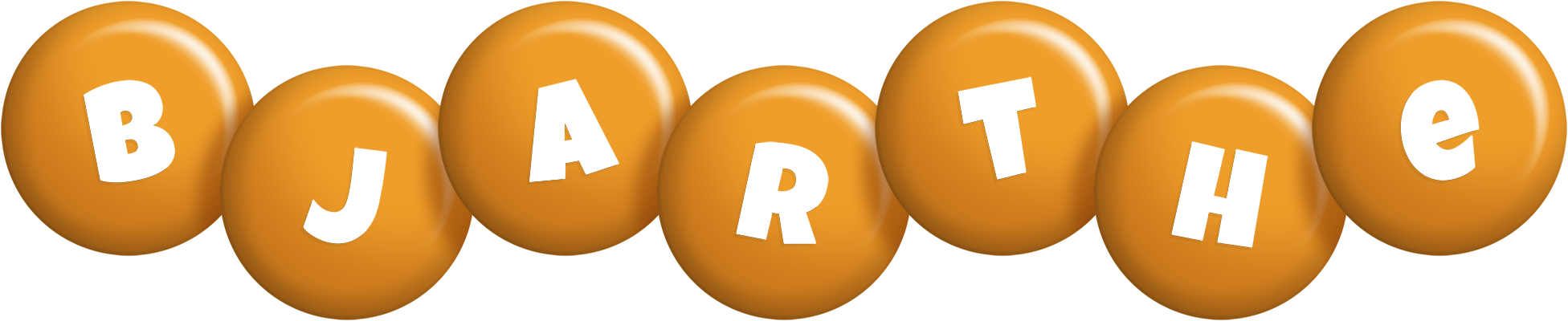 Bjarthe candy-orange logo