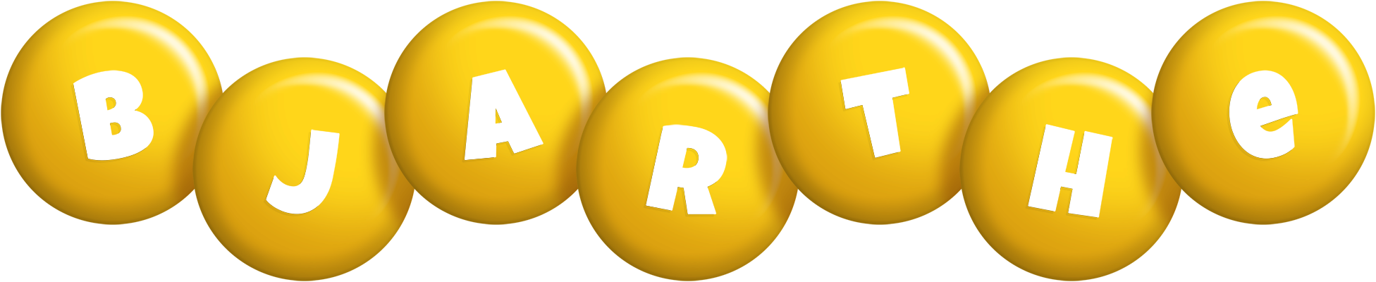 Bjarthe candy-yellow logo