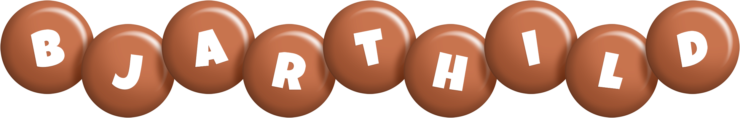 Bjarthild candy-brown logo