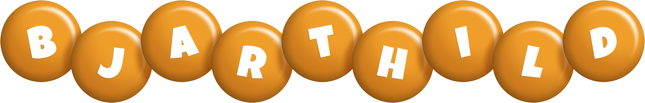 Bjarthild candy-orange logo