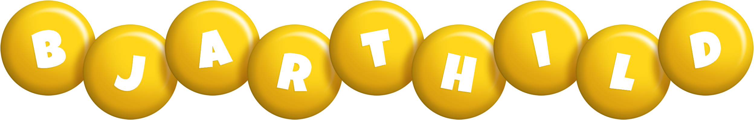 Bjarthild candy-yellow logo