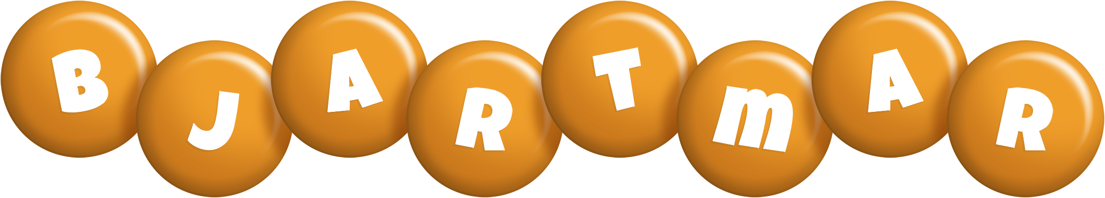 Bjartmar candy-orange logo