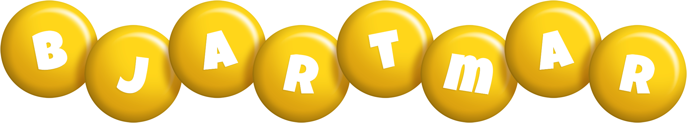 Bjartmar candy-yellow logo