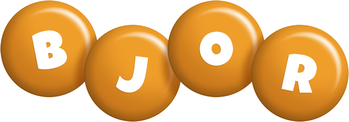 Bjor candy-orange logo
