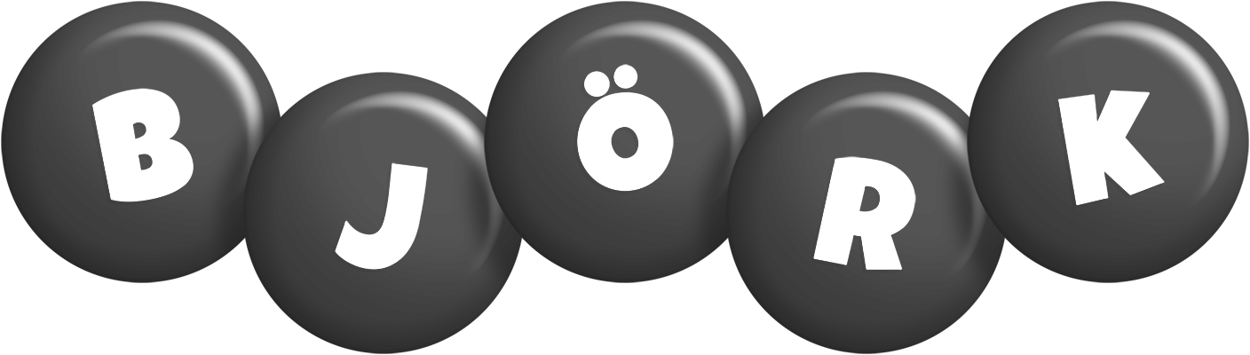 Björk candy-black logo