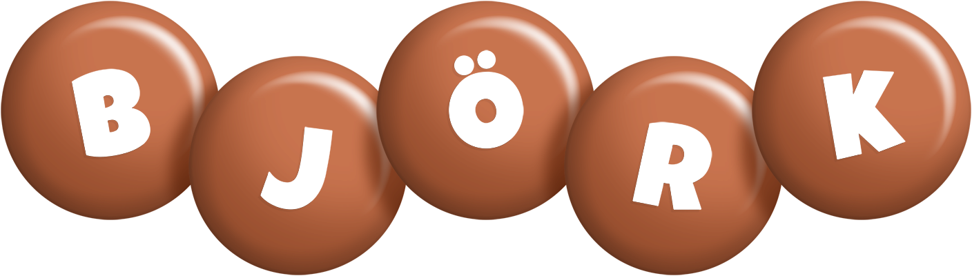 Björk candy-brown logo