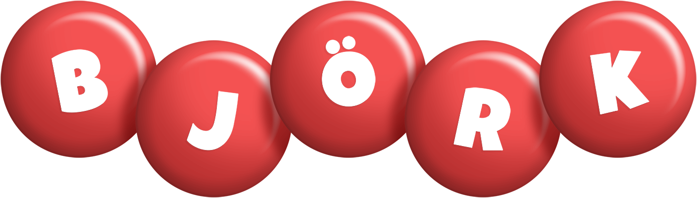 Björk candy-red logo