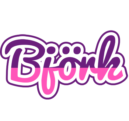 Björk cheerful logo