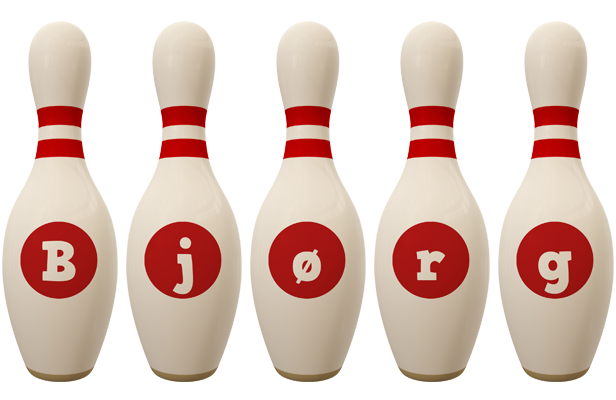Bjørg bowling-pin logo