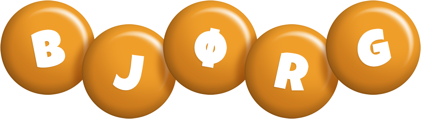 Bjørg candy-orange logo