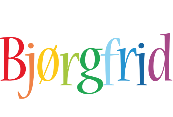 Bjørgfrid birthday logo