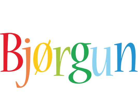 Bjørgun birthday logo
