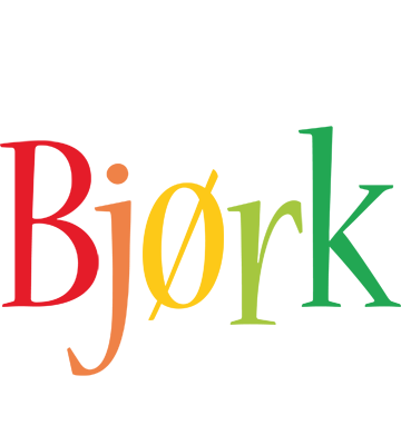 Bjørk birthday logo