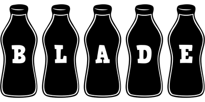 Blade bottle logo