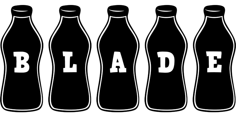 Blade bottle logo