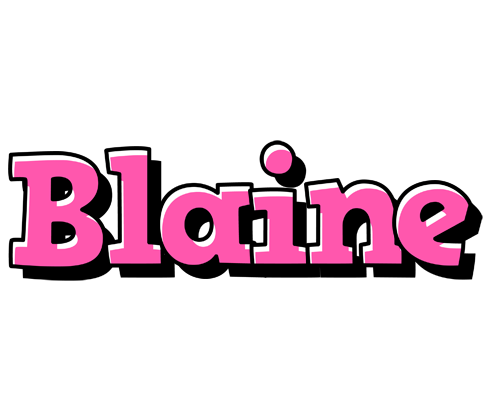 Blaine girlish logo
