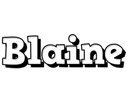 Blaine snowing logo