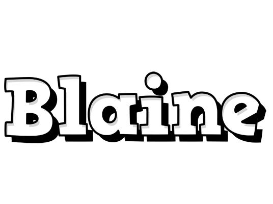 Blaine snowing logo