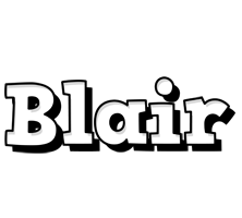 Blair snowing logo