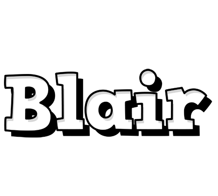 Blair snowing logo