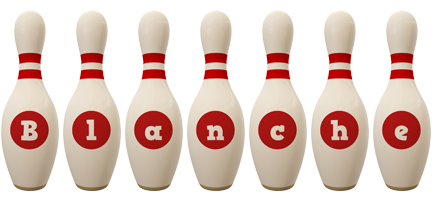 Blanche bowling-pin logo