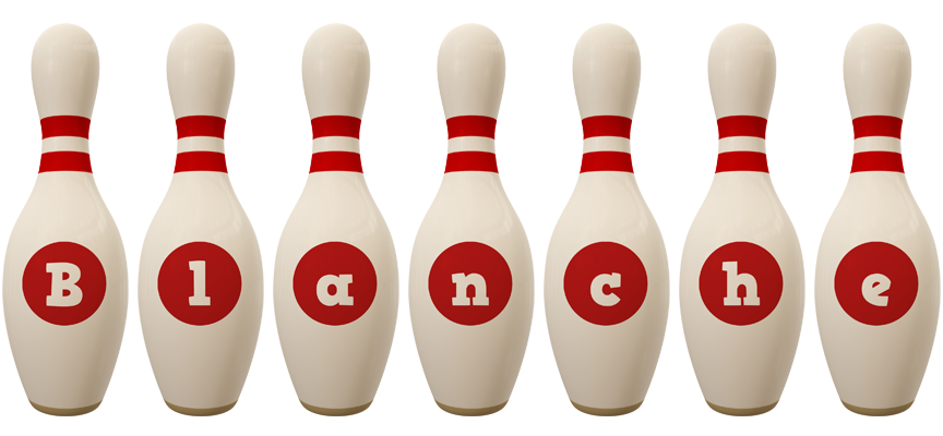 Blanche bowling-pin logo