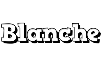 Blanche snowing logo