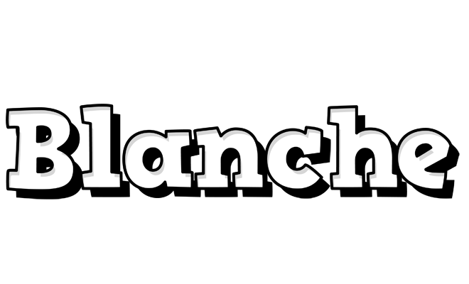 Blanche snowing logo